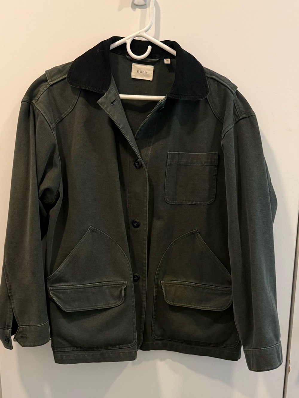 Doen Pascual jacket in dark green size XS